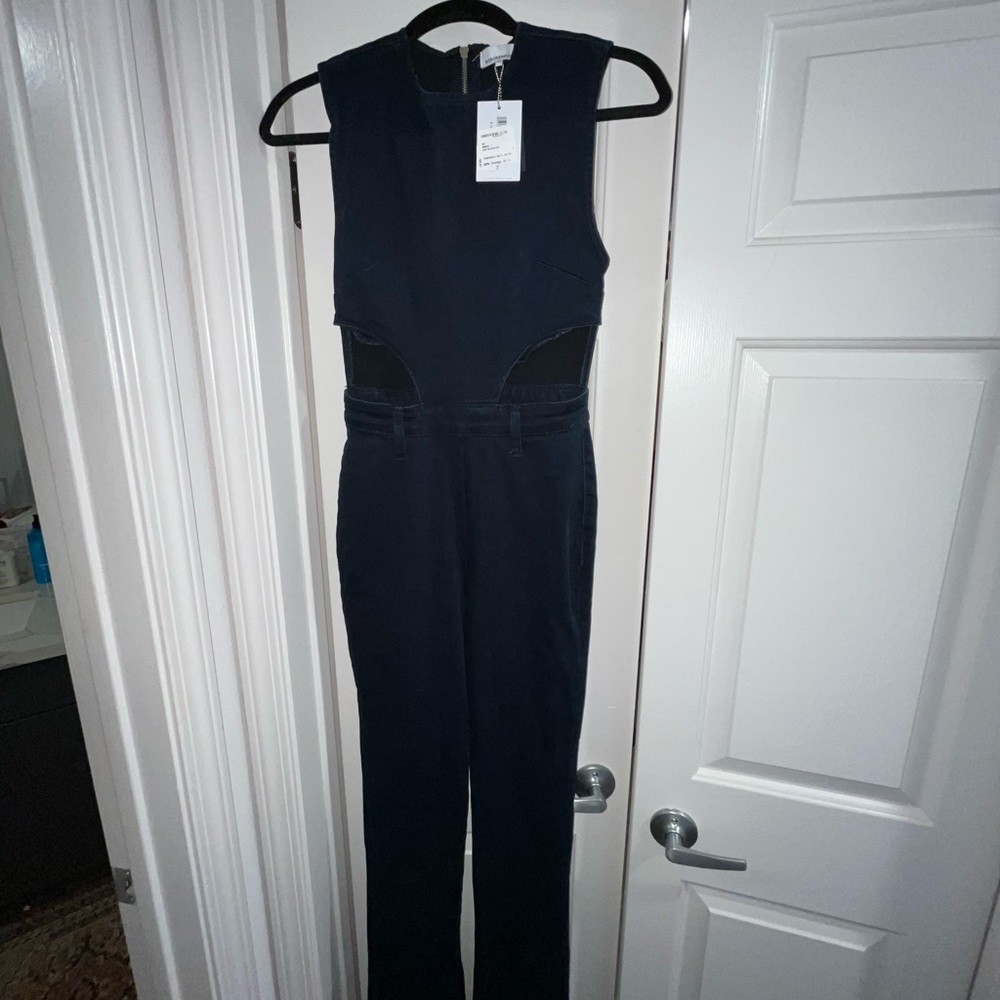 WeWoreWhat Denim Flare Jumpsuit (Nordstrom Rack) Size 0